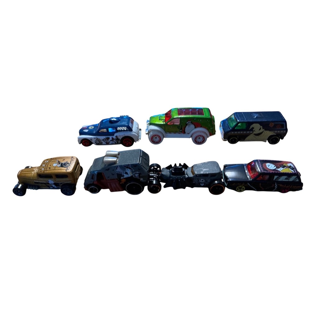 Hot Wheels Nightmare Before Christmas Lot 7 Vehicles Jack Oogie Boogie 2006-2014